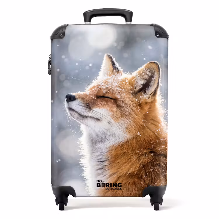 Koffer - Vos - Sneeuwval - Portret - Winter - Sfeervol - Vos - Sneeuwval - Portret - Winter - Sfeervol NBS - Handbagage koffer - Volwassenen Unisex middel