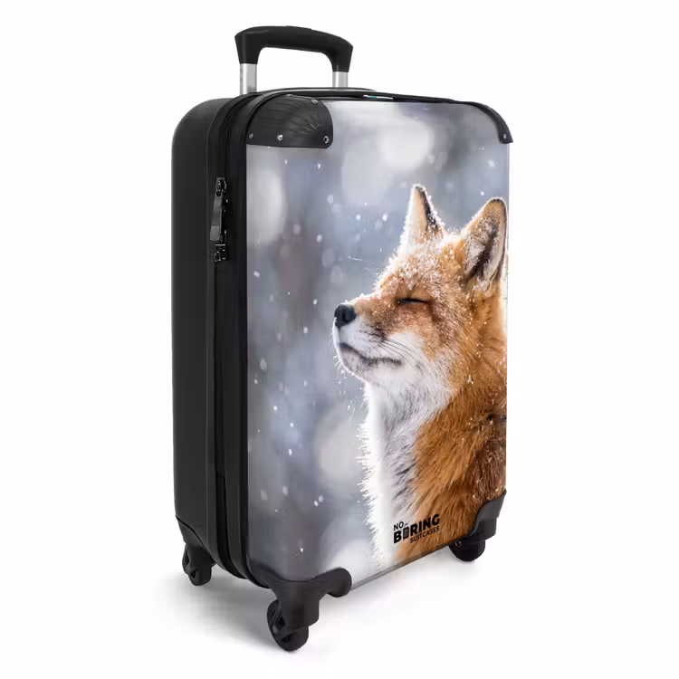 Koffer - Vos - Sneeuwval - Portret - Winter - Sfeervol - Vos - Sneeuwval - Portret - Winter - Sfeervol NBS - Handbagage koffer - Volwassenen Unisex middel