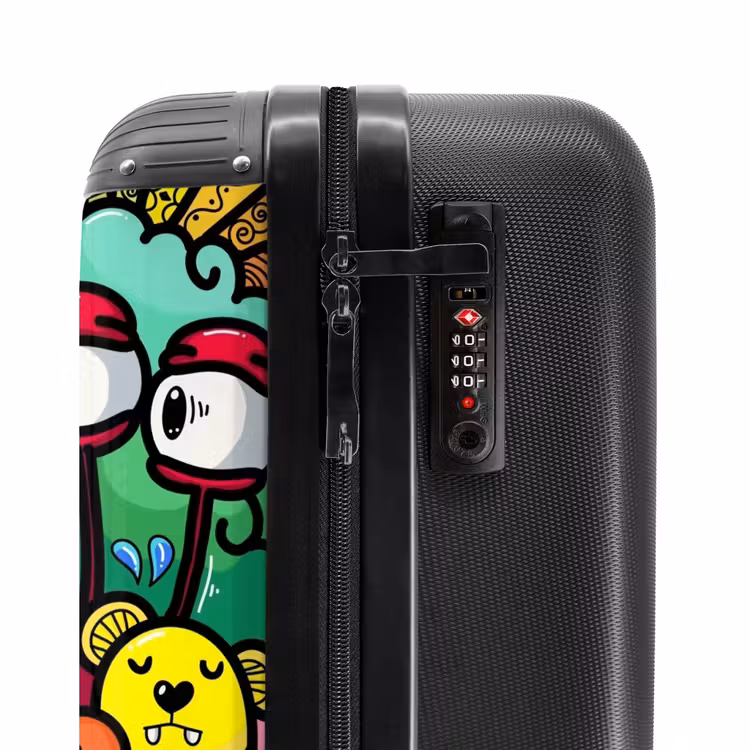 Vrolijke Monsterchaos NBS - Handbagage koffer - Unisex middel -slot