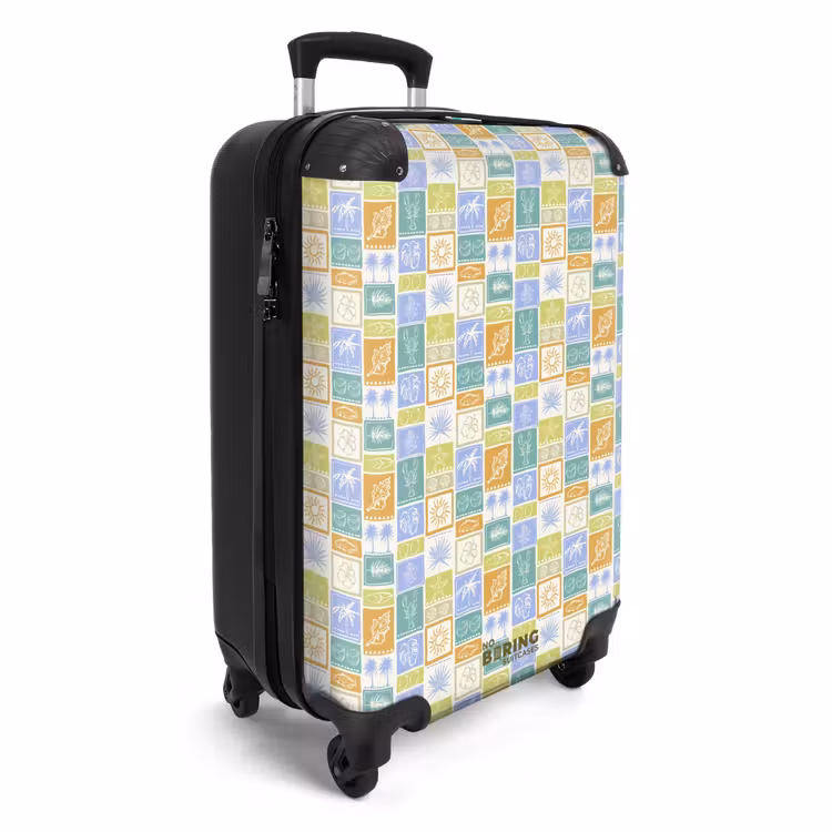 Vrolijke zomer illustraties NBS - Handbagage koffer - Volwassenen Unisex middel -productfoto_3d