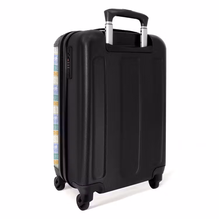 Vrolijke zomer illustraties NBS - Handbagage koffer - Volwassenen Unisex middel -achterkant