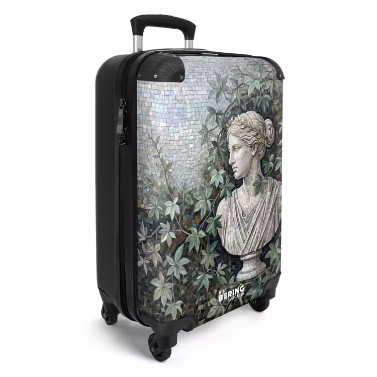 Koffer - Vrouw - Klassiek - Mozaiëk - Natuur - Groen - Vrouw - Klassiek - Mozaiëk - Natuur - Groen NBS - Handbagage koffer - Volwassenen Unisex middel