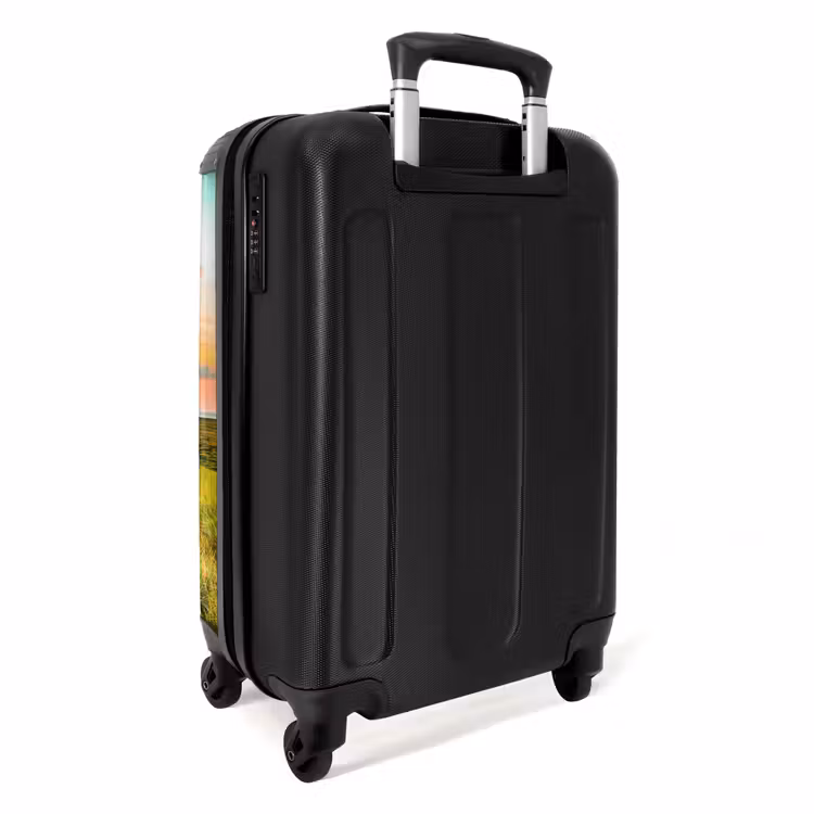 Vuurtoren bij zonsondergang NBS - Handbagage koffer - Unisex middel -achterkant