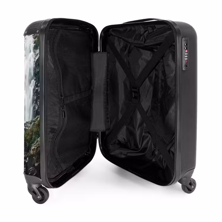 Koffer - Waterval - Bos - Natuur - Groen - Waterval - Bos - Natuur - Groen NBS - Handbagage koffer - Volwassenen Unisex middel