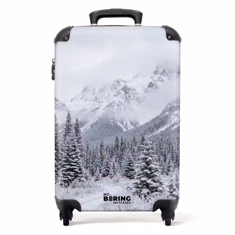 Koffer - Weg - Bergen - Sneeuw - Naaldbos - Avontuurlijk - Weg - Bergen - Sneeuw - Naaldbos - Avontuurlijk NBS - Handbagage koffer - Volwassenen Unisex middel