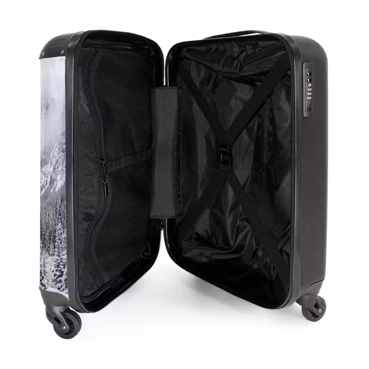 Koffer - Weg - Bergen - Sneeuw - Naaldbos - Avontuurlijk - Weg - Bergen - Sneeuw - Naaldbos - Avontuurlijk NBS - Handbagage koffer - Volwassenen Unisex middel