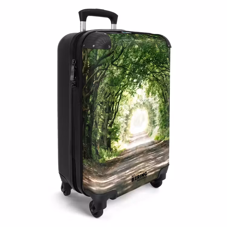Koffer - Weg - Bomen - Natuur - Groen - Weg - Bomen - Natuur - Groen NBS - Handbagage koffer - Volwassenen Unisex middel