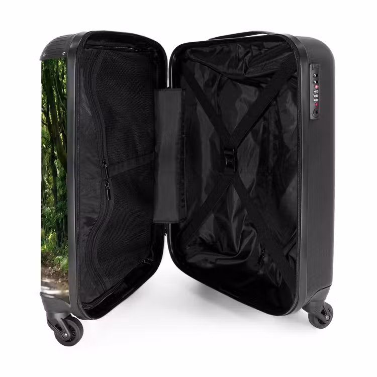 Koffer - Weg - Bomen - Natuur - Groen - Weg - Bomen - Natuur - Groen NBS - Handbagage koffer - Volwassenen Unisex middel