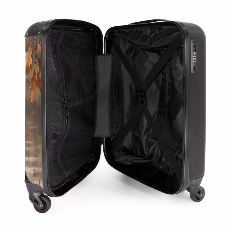 Koffer - Winterkoninkje - Tak - Rivier - Natuur - Sfeervol - Winterkoninkje - Tak - Rivier - Natuur - Sfeervol NBS - Handbagage koffer - Volwassenen Unisex middel