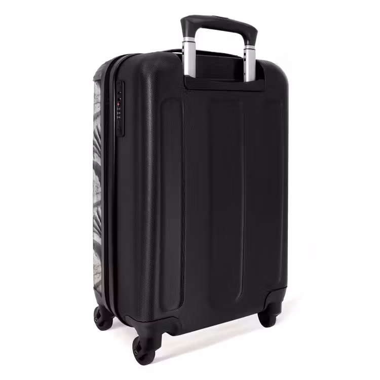Zand - Schelpenvorm - Grijs NBS - Handbagage koffer - Volwassenen Unisex middel -achterkant