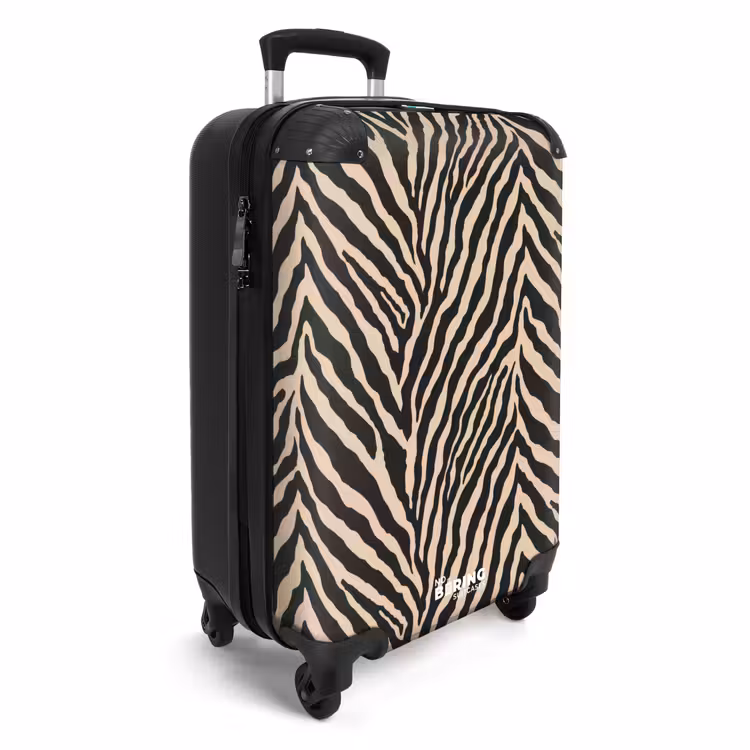 Zebra - Klassiek - Zwart NBS - Handbagage koffer - Volwassenen Unisex middel -productfoto_3d