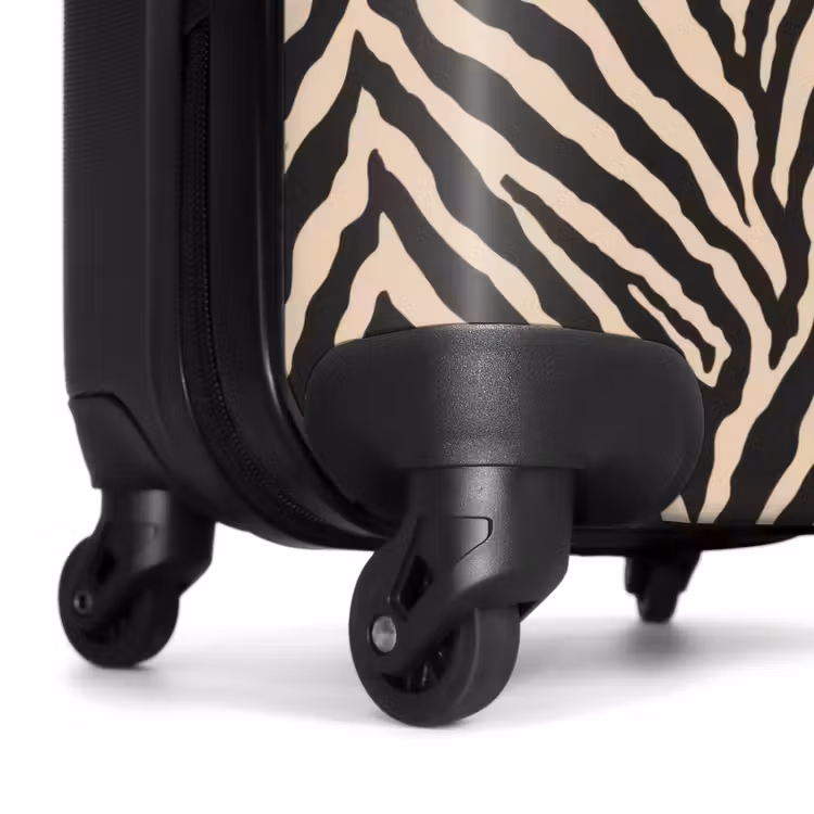 Zebra - Klassiek - Zwart NBS - Handbagage koffer - Volwassenen Unisex middel -wiel