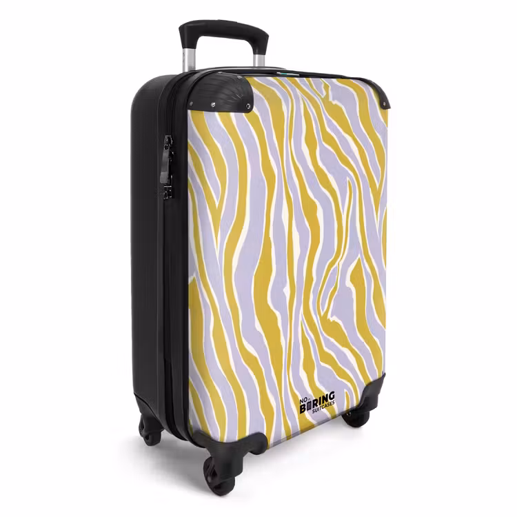 Zebra - Modern - Meerkleurig NBS - Handbagage koffer - Volwassenen Unisex middel -productfoto_3d