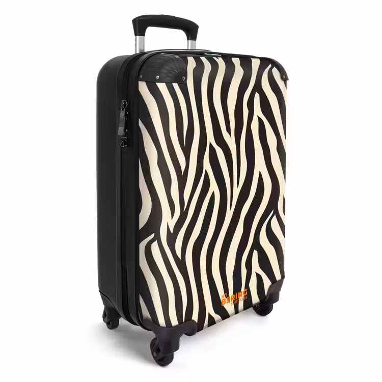 Zebra - Print - Klassiek - Zwart NBS - Handbagage koffer - Volwassenen Unisex middel -productfoto_3d