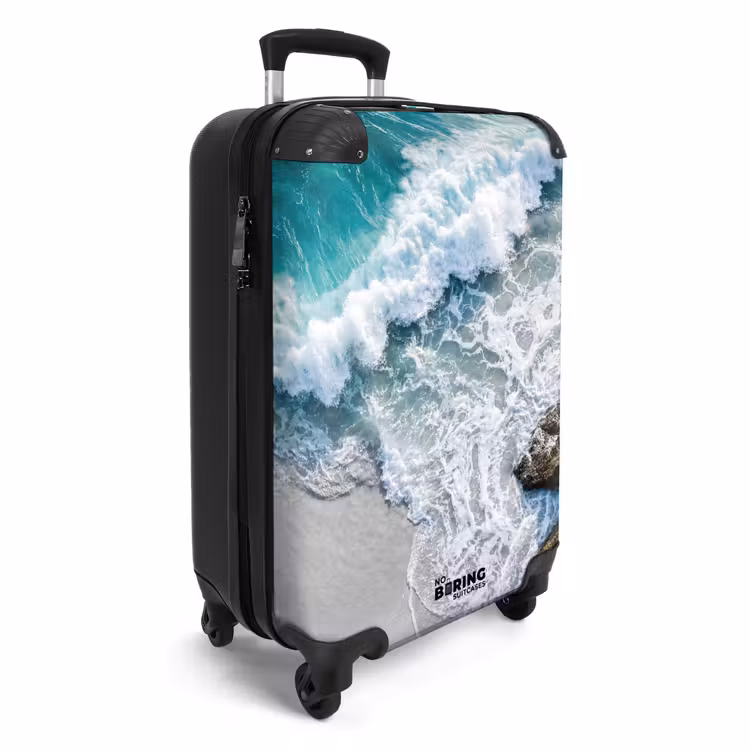 Koffer - Zee - Golf - Strand - Natuur - Blauw - Zee - Golf - Strand - Natuur - Blauw NBS - Handbagage koffer - Volwassenen Unisex middel