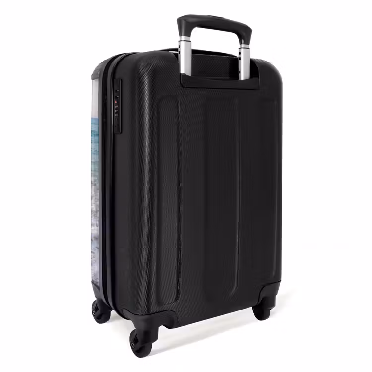 Koffer - Zee - Golven - Strand - Natuur - Wit - Zee - Golven - Strand - Natuur - Wit NBS - Handbagage koffer - Volwassenen Unisex middel