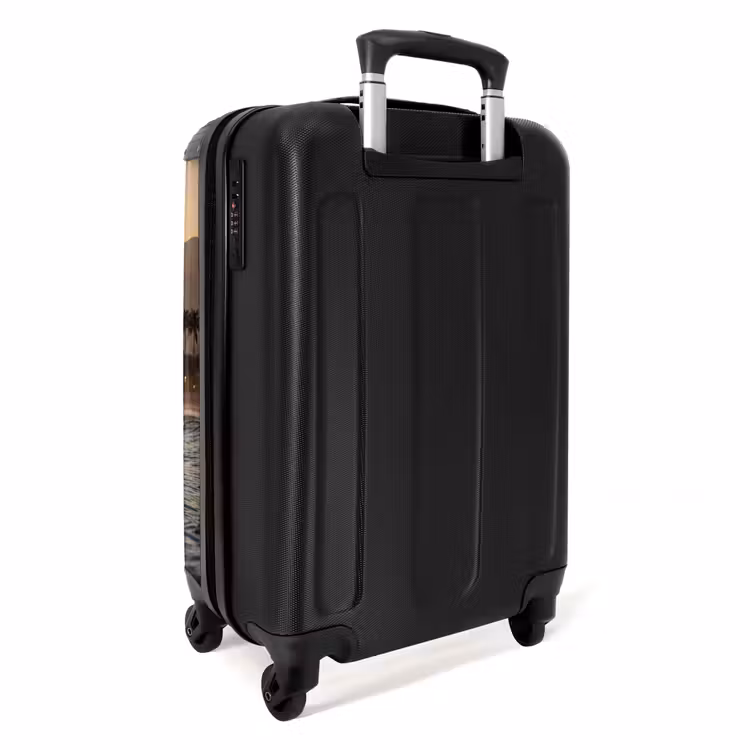 Koffer - Zee - Golven - Zonsondergang - Kust - Goud - Zee - Golven - Zonsondergang - Kust - Goud NBS - Handbagage koffer - Volwassenen Unisex middel
