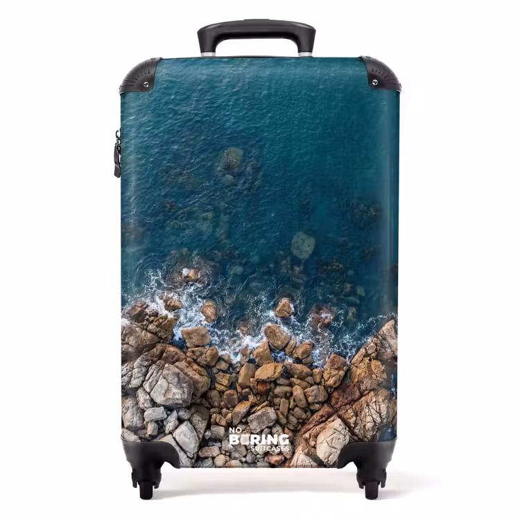 Koffer - Zee - Kustlijn - Natuur - Abstract - Blauw - Zee - Kustlijn - Natuur - Abstract - Blauw NBS - Handbagage koffer - Volwassenen Unisex middel
