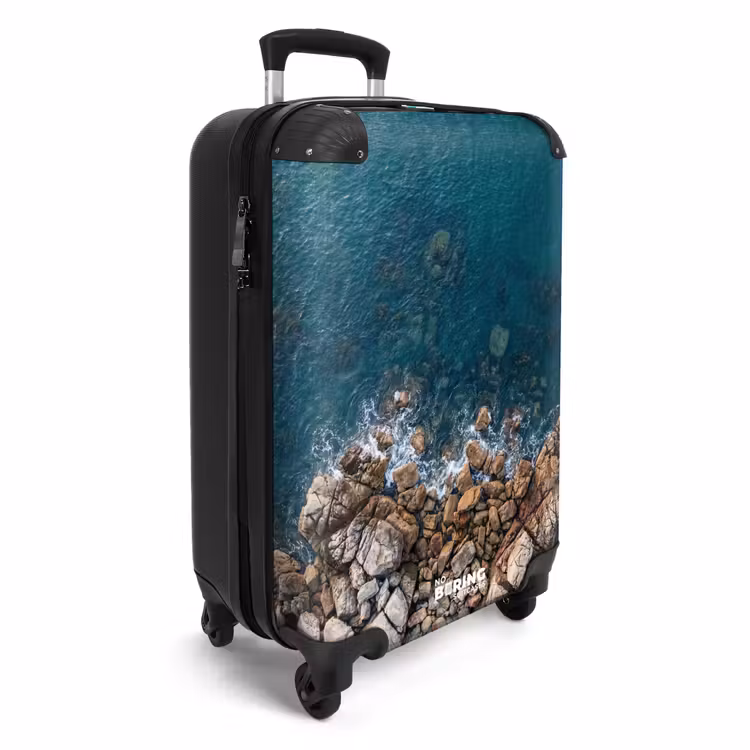 Koffer - Zee - Kustlijn - Natuur - Abstract - Blauw - Zee - Kustlijn - Natuur - Abstract - Blauw NBS - Handbagage koffer - Volwassenen Unisex middel