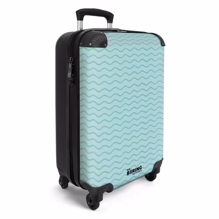 Zee patroon blauw NBS - Handbagage koffer - Kinderen Unisex middel -productfoto_3d