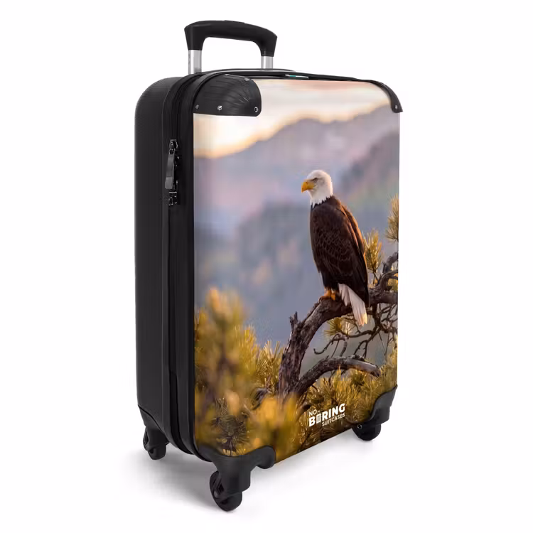 Koffer - Zeearend - Boom - Bergen - Groen - Zeearend - Boom - Bergen - Groen NBS - Handbagage koffer - Volwassenen Unisex middel