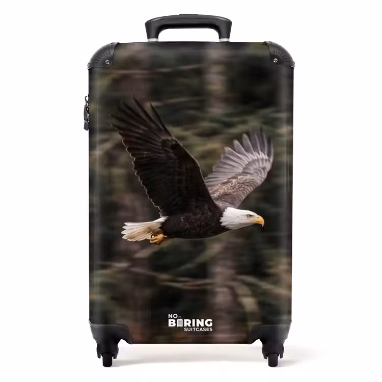 Koffer - Zeearend - Vliegen - Bos - Natuur - Zeearend - Vliegen - Bos - Natuur NBS - Handbagage koffer - Volwassenen Unisex middel