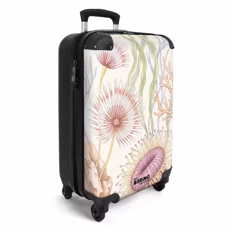 Koffer - Zeeleven - Koraal - Onderwater - Illustratie - Kleurrijk - Zeeleven - Koraal - Onderwater - Illustratie - Kleurrijk NBS - Handbagage koffer - Volwassenen Unisex middel