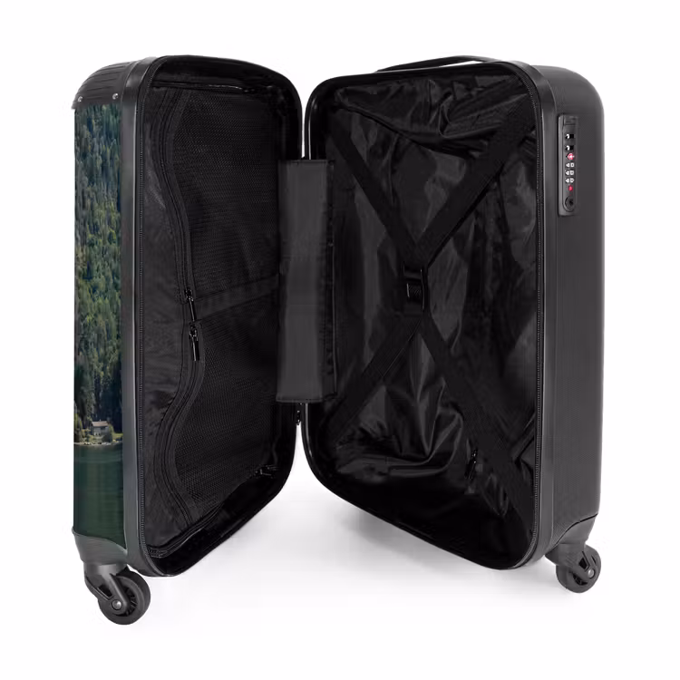 Koffer - Zeilboot - Water - Bergen - Natuur - Groen - Zeilboot - Water - Bergen - Natuur - Groen NBS - Handbagage koffer - Volwassenen Unisex middel