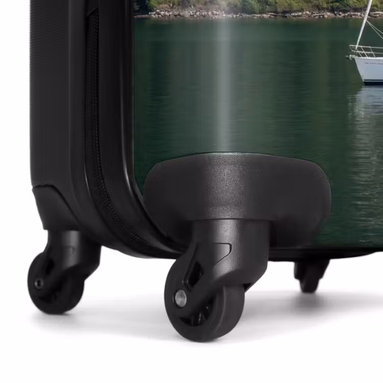 Koffer - Zeilboot - Water - Bergen - Natuur - Groen - Zeilboot - Water - Bergen - Natuur - Groen NBS - Handbagage koffer - Volwassenen Unisex middel