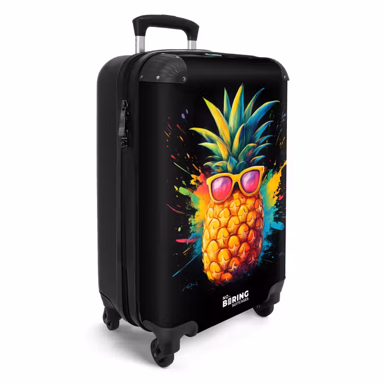 Zomerse ananas met zonnebril NBS - Handbagage koffer - Unisex middel -productfoto_3d