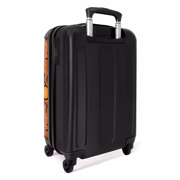 Zonnetjes patroon NBS - Handbagage koffer - Volwassenen Unisex middel -achterkant