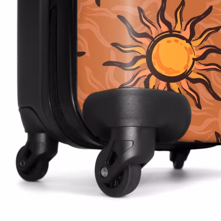 Zonnetjes patroon NBS - Handbagage koffer - Volwassenen Unisex middel -wiel