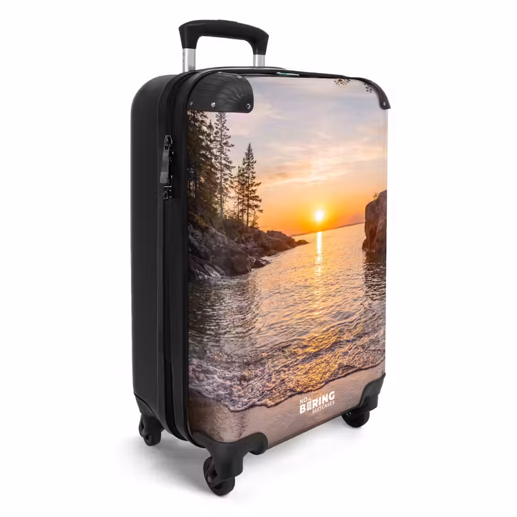 Koffer - Zonsondergang - Kust - Water - Natuur - Oranje - Zonsondergang - Kust - Water - Natuur - Oranje NBS - Handbagage koffer - Volwassenen Unisex middel