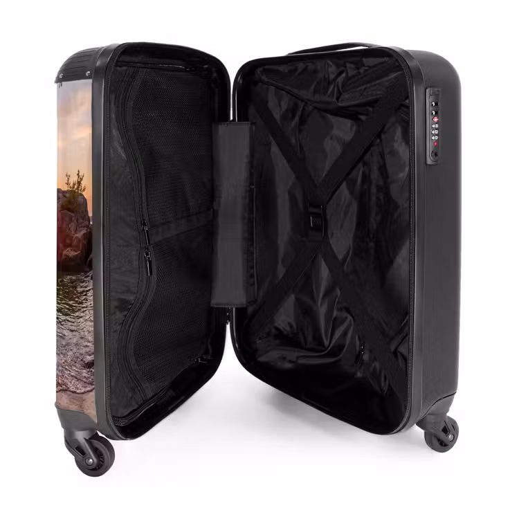 Koffer - Zonsondergang - Kust - Water - Natuur - Oranje - Zonsondergang - Kust - Water - Natuur - Oranje NBS - Handbagage koffer - Volwassenen Unisex middel