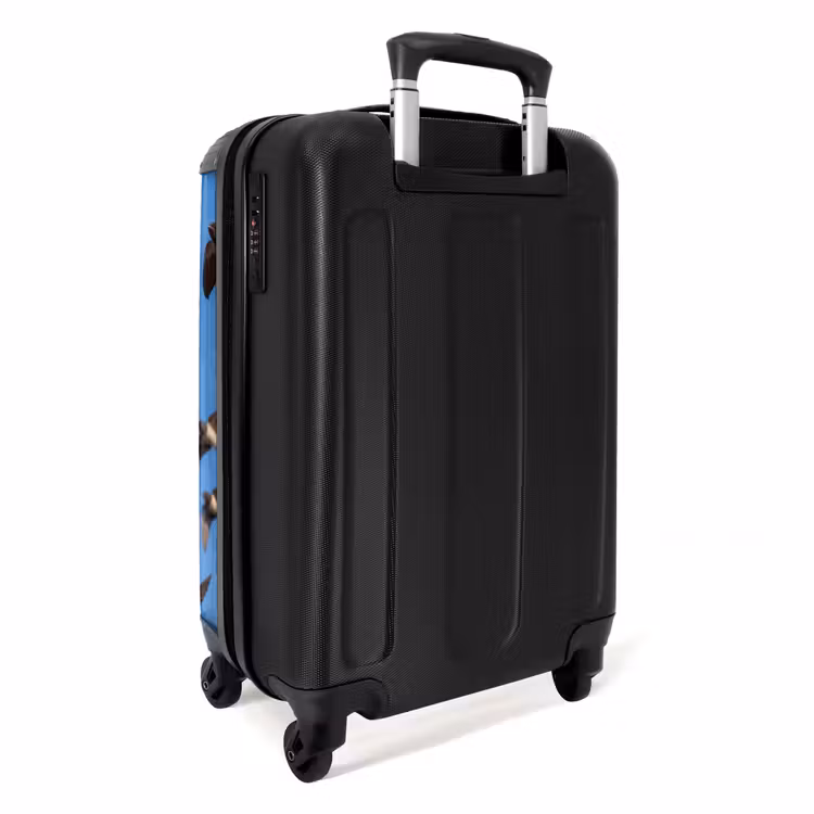 Koffer - Zwaluwen - Vliegen - Blauw - Zwaluwen - Vliegen - Blauw NBS - Handbagage koffer - Volwassenen Unisex middel