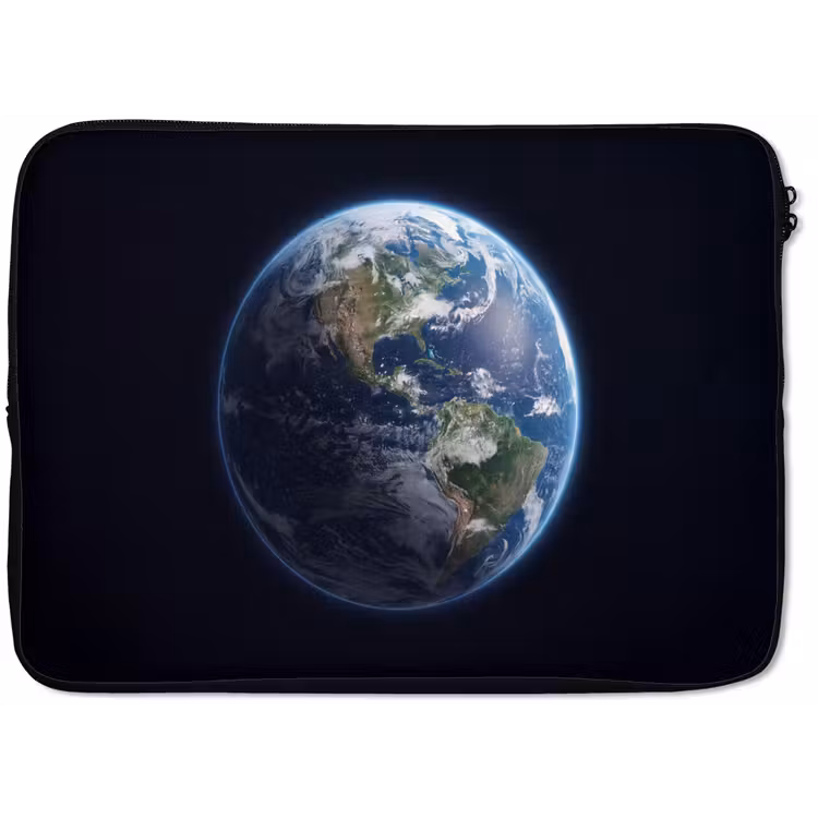 Laptophoes Aarde - Ruimte - Kosmos - Aarde - Ruimte - Kosmos laptophoes neopreen klein