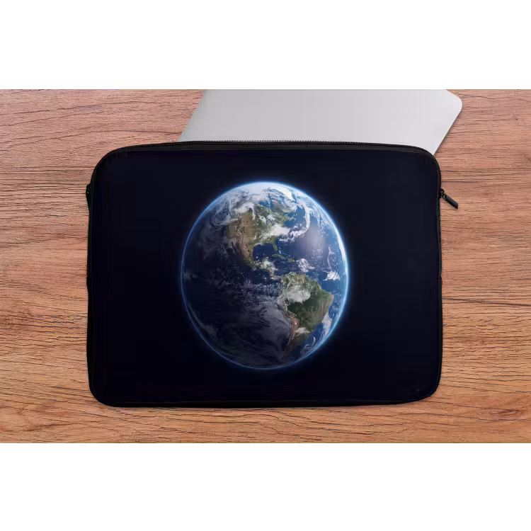 Laptophoes Aarde - Ruimte - Kosmos - Aarde - Ruimte - Kosmos laptophoes neopreen klein