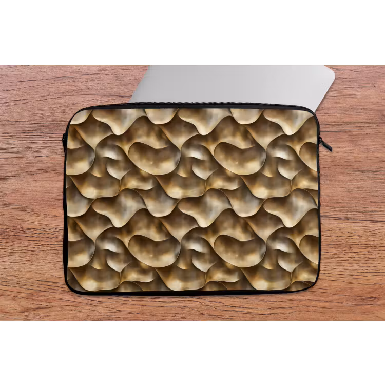 Abstract - Antiek - Goud laptophoes neopreen klein 279 -tafel