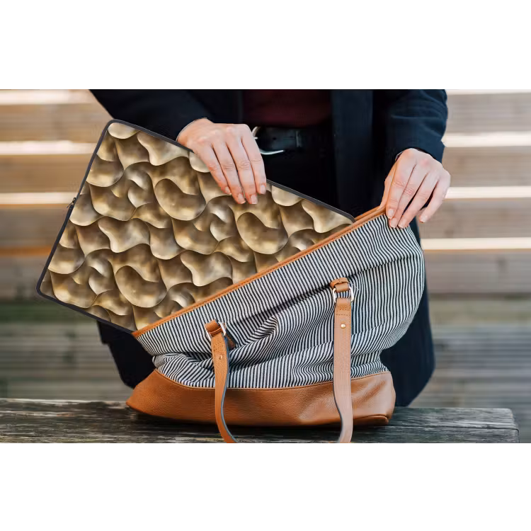 Abstract - Antiek - Goud laptophoes neopreen klein 279 -tas