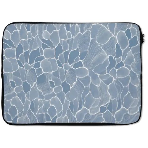 Abstract - Blauw - Bladeren laptophoes neopreen klein -zkaufland3dotto