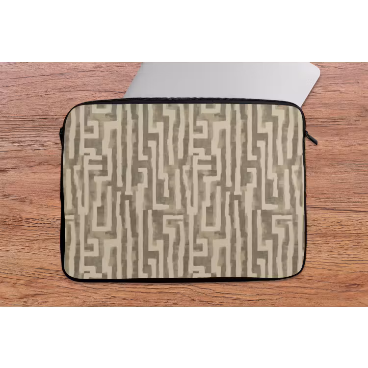 Abstract - Geometrisch - Groen laptophoes neopreen klein 279 -tafel