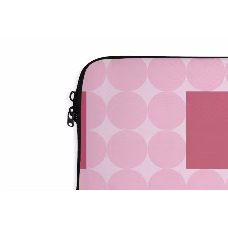 Abstract - Geometrisch - Patroon - Modern - Roze laptophoes neopreen klein -detail