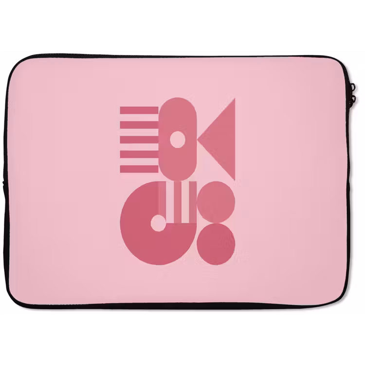 Abstract - Geometrisch - Vormen - Roze laptophoes neopreen klein -zkaufland3dotto