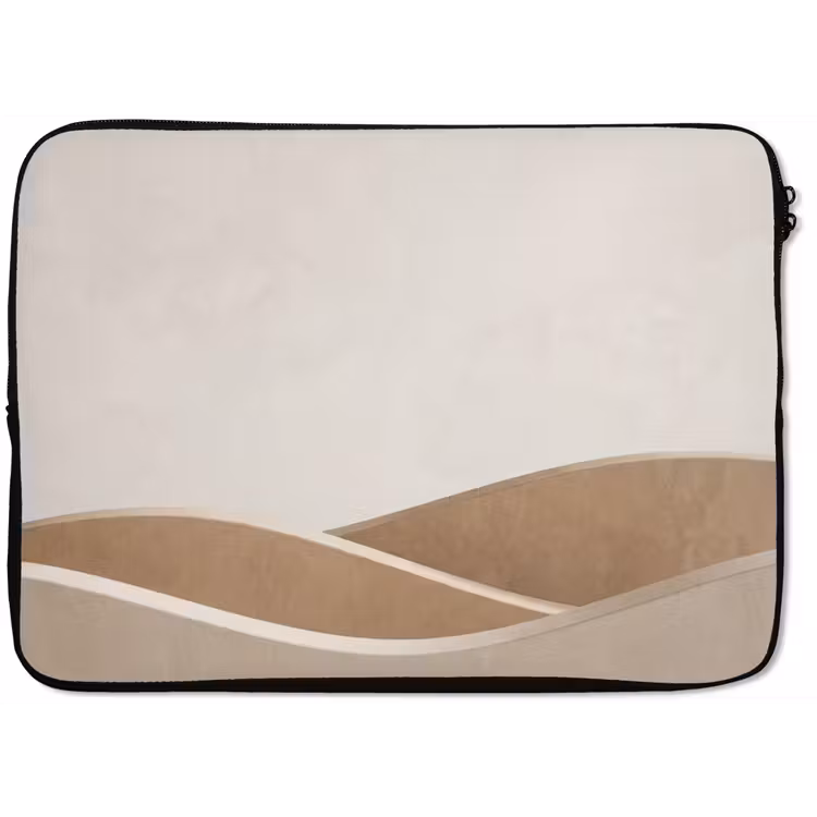 Abstract - Golven - Modern - Beige laptophoes neopreen klein -zkaufland3dotto