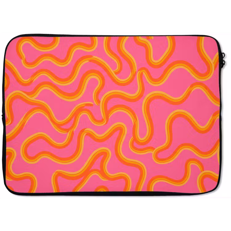 Abstract - Golvende lijnen - Modern - Kleurrijk laptophoes neopreen klein -zkaufland3dotto