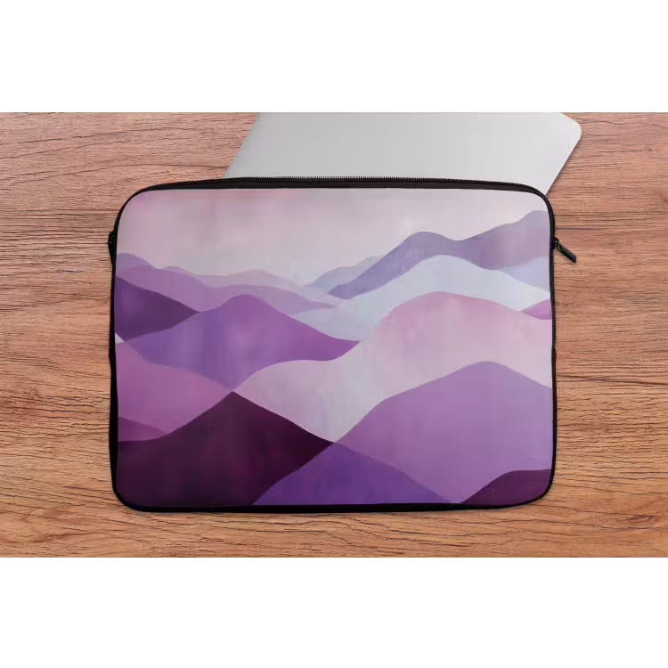 Abstract - Heuvels - Landschap - Paars laptophoes neopreen klein -tafel