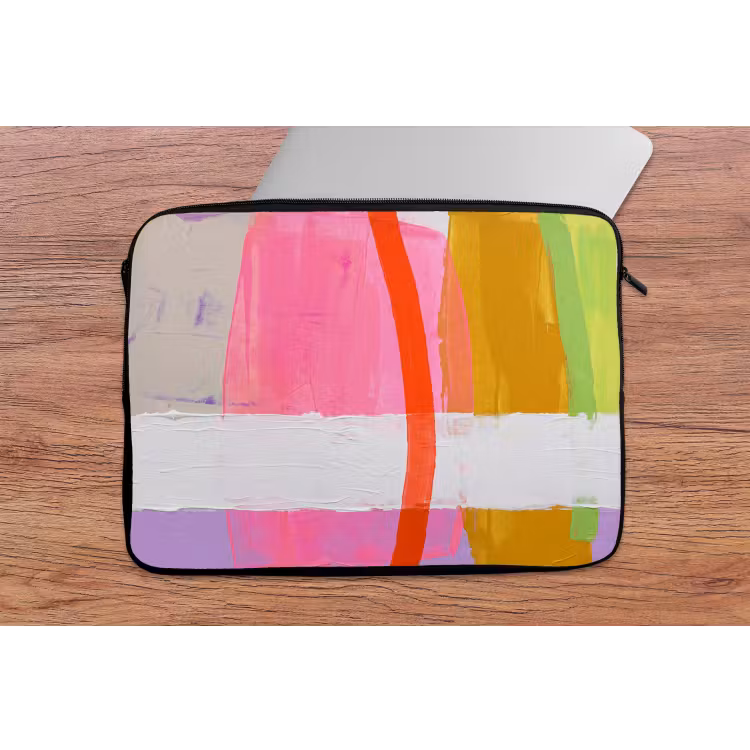 Abstract - Kleurrijk - Vormen - Modern - Kunst laptophoes neopreen klein -tafel