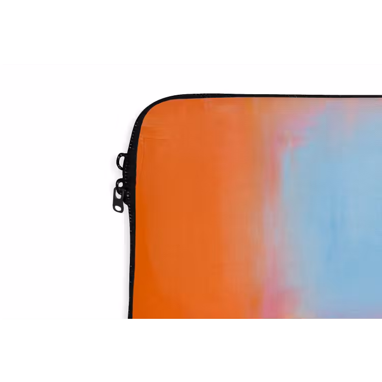 Abstract - Kleurvlakken - Modern - Oranje - Blauw laptophoes neopreen klein -detail
