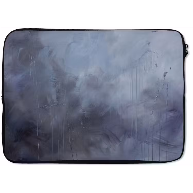 Abstract - Kwaststreken - Modern - Kunst - Grijs laptophoes neopreen klein -zkaufland3dotto