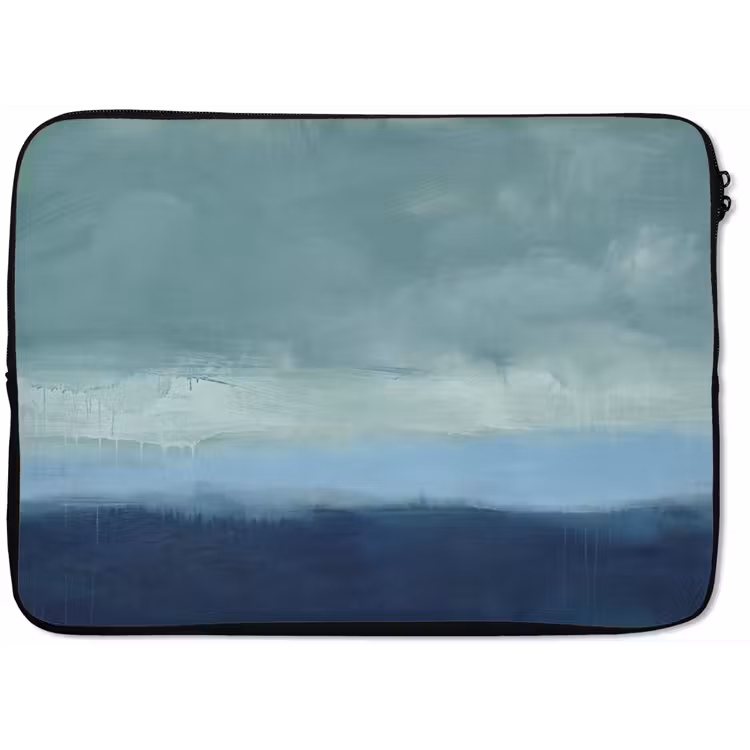 Abstract - Lagen - Rust - Modern - Blauw laptophoes neopreen klein -zkaufland3dotto